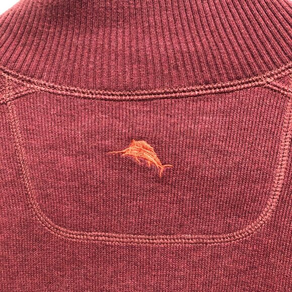 Tommy Bahama Reversible Pullover Sweater Mens Size Large Cotton Maroon - Picture 6 of 8